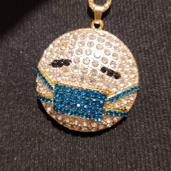 NWT Crystal Covid Emoji necklace by Betsey Johnson - Picture 4 of 7